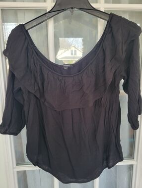 Black Off-Shoulder Women's Top Large